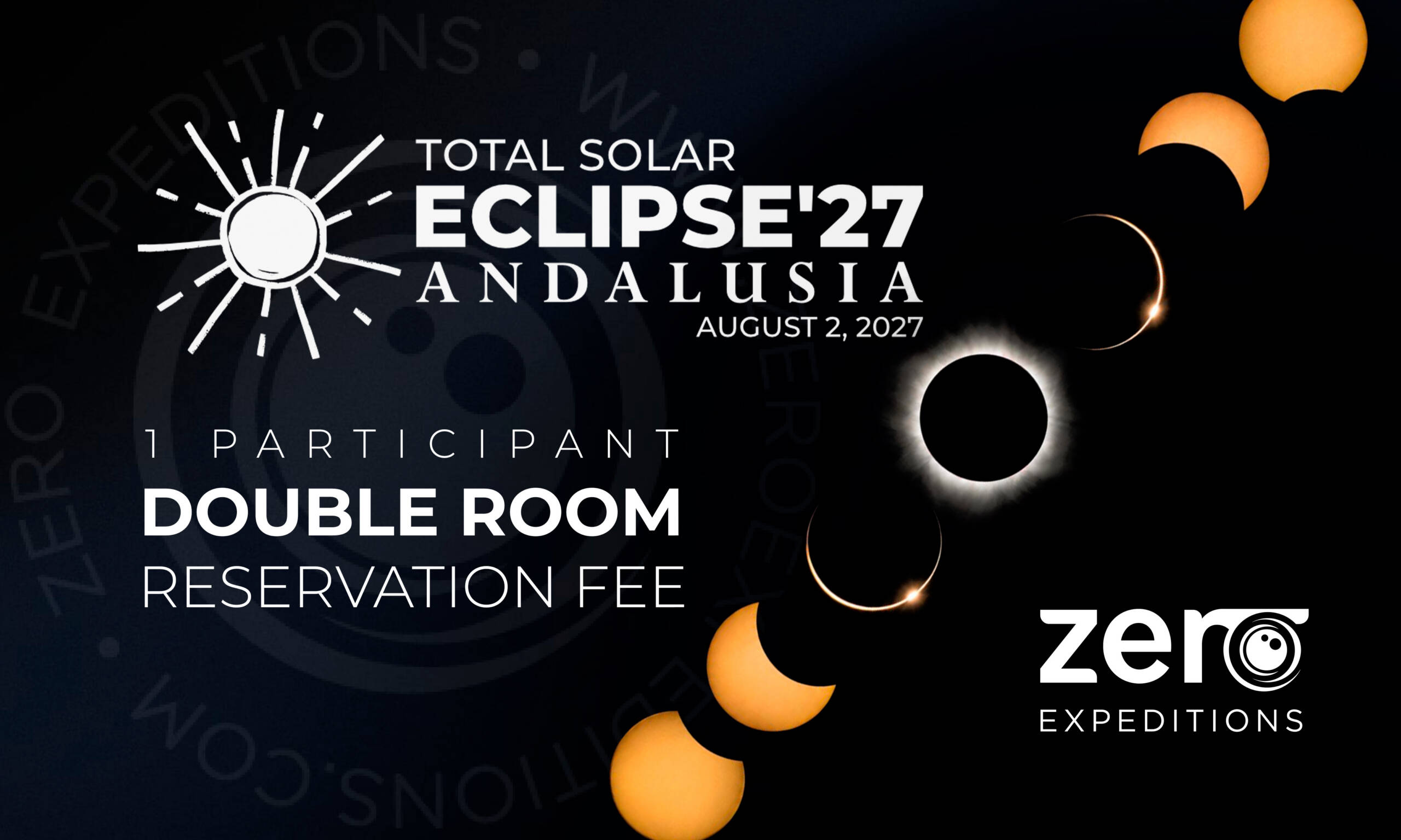 Spain Solar Eclipse 2027 Full Tour for 1 participant · Double Room - Reservation Fee